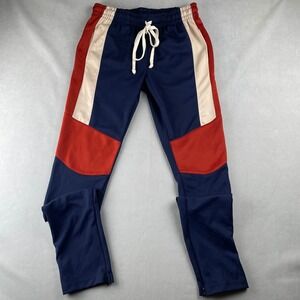 EPTM Track Pants Mens M Navy Red Cream Colorblock Stretch Streetwear Sports NWOT